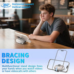 for Bose Ultra Open Earbuds Case with Secure Lock & Phone Stand, Soft TPU Shockproof Protective Clear Case for Bose Open Ear Earbuds Accessories with Cleaning Pen & Keychain (Clear)