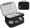 Lanola Electronic Organizer,Travel Cable Organizer Bag Pouch Electronic Accessories Carry Case Portable Double Layers Storage Bag for Cable,Cord,Charger,Phone,Earphone,Power Bank,Memory Cards - Black