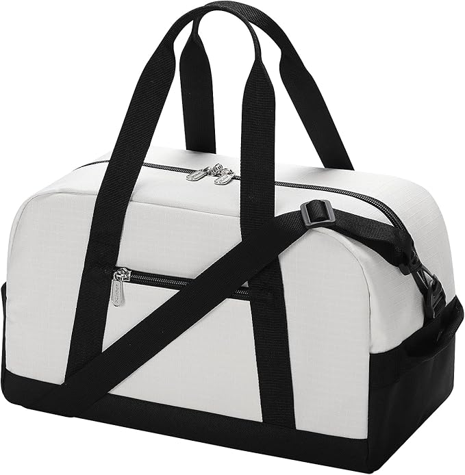 Apenze Small Gym Bag 14 inch lightweight Carry On Mini Duffel Bag for Travel Sport - Beige