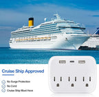 multi plug wall outlet,usb plug adapter for wall outlet, outlet splitter plug adapter with 3 Wall Outlets and 3 USB Wall Charger for Home Office Travel