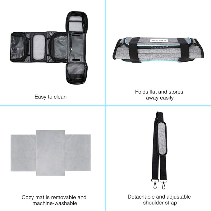 Airline Approved Pet Carrier, Large Soft Sided Pet Travel TSA Carrier 4 Sides Expandable Cat Collapsible Carriers with Removable Fleece Pad and Pockets for Cats Dogs and Small Animals