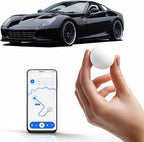 Mini GPS Tracker for Vehicles - No Monthly Fee Car Tracker with Anti-Loss, Location History & Long Battery Life, Compatible with Android ﻿ ﻿ (White)