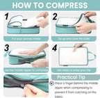 BAGAIL 6 Set Ultralight Compression Packing Cubes Packing Organizer for Travel Accessories Luggage Suitcase Backpack