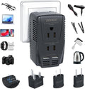 Upgraded 2000W Voltage Converter US to Europe -220V to 110V Converter for European Travel for Hair Dryer Straightener, 2300W Power Converter Adapter Combo with Dual USB for Tablet Camera Cell Phone