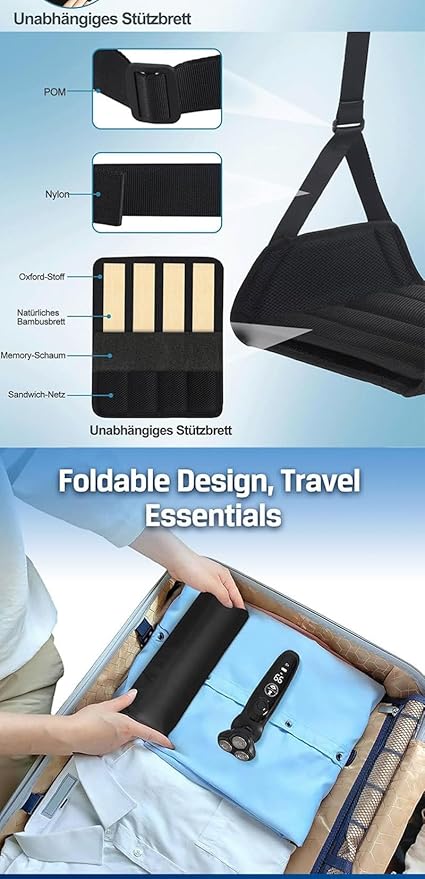 Airplane Travel Footrest Hammock with Hard Board Support and Adjustment Strap Desk Foot Hammock Comfy Footrest for Airplane Long Trip Travel Accessories
