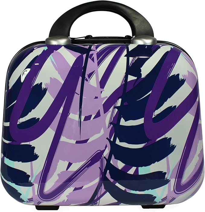 World Traveler VentureX Airline Approved 2-Piece Carry-On Luggage Set – Lightweight Hardside Polycarbonate Suitcase with Spinner Wheels - Tropical Leaves