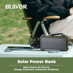 BLAVOR Solar Power Bank 20000mAh Built-in Cables, Wireless Charger for Phones & Apple Watch, 20W Fast Charging Battery Pack with USB C, Flashlight, Solar Charger for iPhone, iPad, iWatch, Samsung