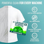 Sudstainables Laundry Detergent Sheets 60 Loads – Dissolvable Laundry Sheet for Washing Machines, Compact Alternative to Liquid & Powder Detergent, Travel-Friendly Soap | Fragrance Free