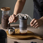 V4 Portable Lever Espresso Maker – Manual Espresso Machine with 51mm Ridgeless Filter Basket, Double Shot, Non-Pressurized, Perfect for Camping & Travel – by HUGH (Non- pressurized Filter)