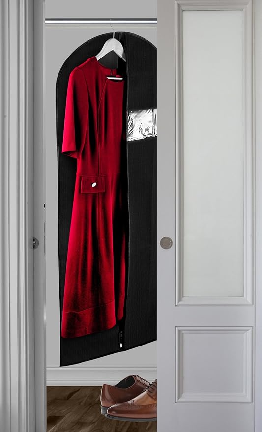 Handy Laundry Garment Bags for Hanging Clothes – Set of 2 Fabric Dress Bags, 24 x 54 Inches, Zippered Suit & Gown Storage Covers for Travel & Closet Organization