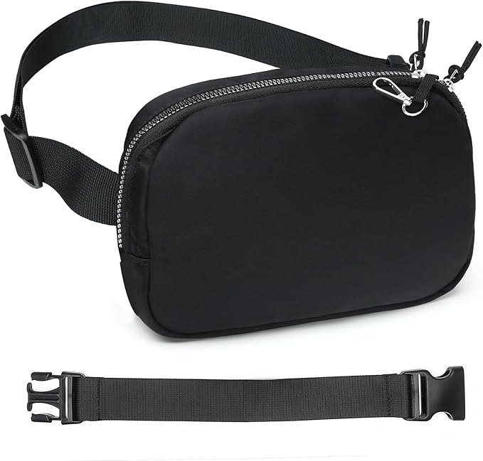 Mini Belt Bag for Women, RFID Small Fanny Pack, Womens Fashion Waist Packs with Extender Strap, Crossbody Bum Bags