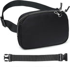 Mini Belt Bag for Women, RFID Small Fanny Pack, Womens Fashion Waist Packs with Extender Strap, Crossbody Bum Bags