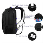 MATEIN Extra Large Travel Backpack, TSA Friendly 18.4 Inch Laptop Backpack, Anti Theft Flight Approved Business Work College Computer Backpack Big Bag for Women Men, Black