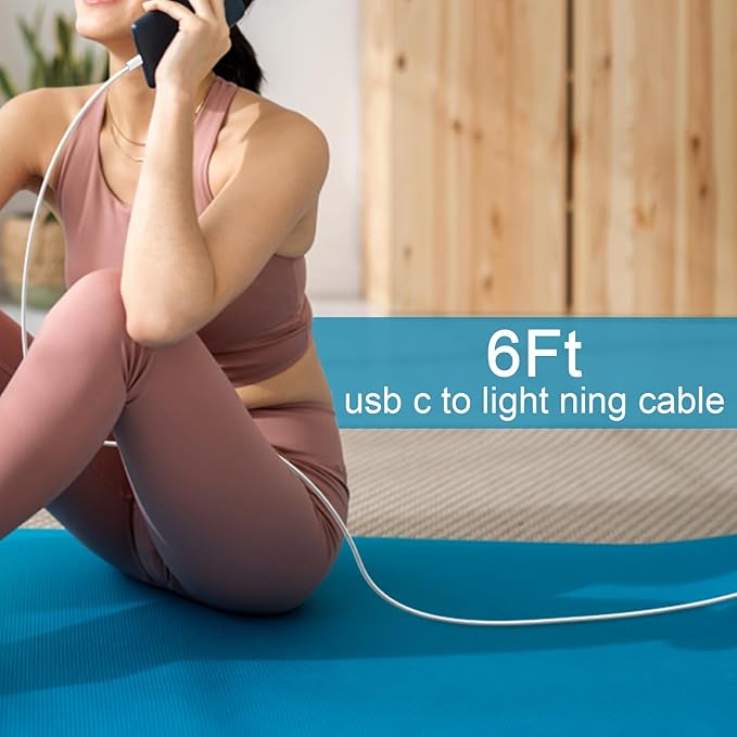 AISNI Fast iPhone Charger Block Compatible with iPhone 13 14 Fast Charger Cord 6 FT, MFI Certified for 2 Pack 20W PD iPhone Charger Fast Charging iPhone 14 13 12 11 Pro Max,14 Plus,XR,XSMAX-White