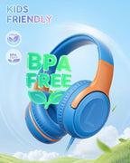 awatrue Kids Headphones Wired Toddler Headphones with Microphone, Over-Ear Headphones, 85/94dB Volume-Limiting, 3.5mm Jack, Foldable On-Ear Design - Safe & Comfortable for Learning & Entertainment