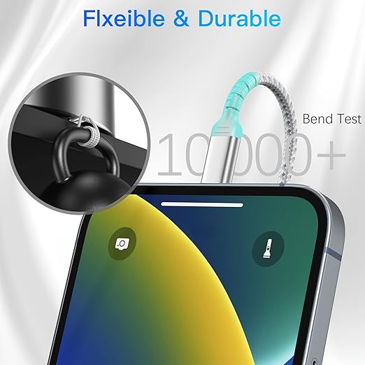 6 Inch iPhone Charging Cable, 3 Pack Braided Short iPhone Charger Cord [MFi Ceritified] Compatible with Apple iPhone 14 13 12 11 Pro Max/Mini XS XR X 8 7 Plus SE2 iPad, Short Lightning Cable
