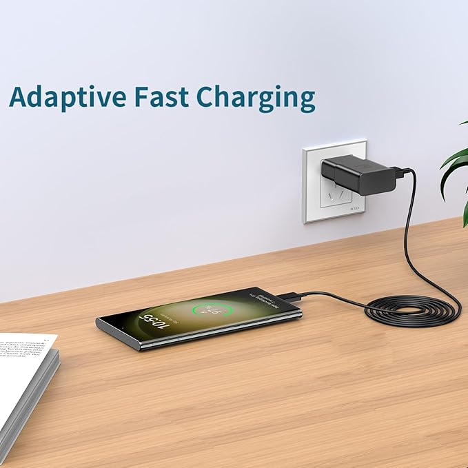 Fast Charger Andriod, Type C Fast Charger with 5FT C Type Fast Charging Cable for Galaxy S10/S9/S8/S10e/S10+/S8+/S9+/Note 8 9 10 20/S22/S21/S21+/S21 Ultra/ S20-Black