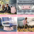 Taygeer Laptop Backpack for Women, Large Travel Backpack with 17.3 inch Laptop Compartment, TSA Friendly 40l Carry On Mochila, Daypack Business Computer Bag for Office Work Travel Essentials, Pink