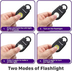 Fosmon Personal Alarm for Women (2-Pack), Self Defense Protection Keychain Safety Sound Siren 125DB with Strobe Light LED Flashlight Carabiner, SOS Emergency Security Alert Device for Kids Elderly Men