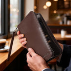 Polare Full Grain Leather Passport Holder Cover Case for Men and Women RFID Blocking Family Travel Wallet Holds 6 Passports