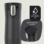 Contigo West Loop 3.0 Stainless Steel Insulated Travel Mug, Leak Proof with AutoSeal Lid, 16oz, Matte Black