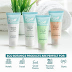 Travel Size Hotel Toiletry Set 80 Count 0.85 oz Bottles Guest Amenities for Vacation Rentals and Short Term Rentals Paraben Free White Tea Scent Infused with Aloe and Olive Oil by Eco Botanics