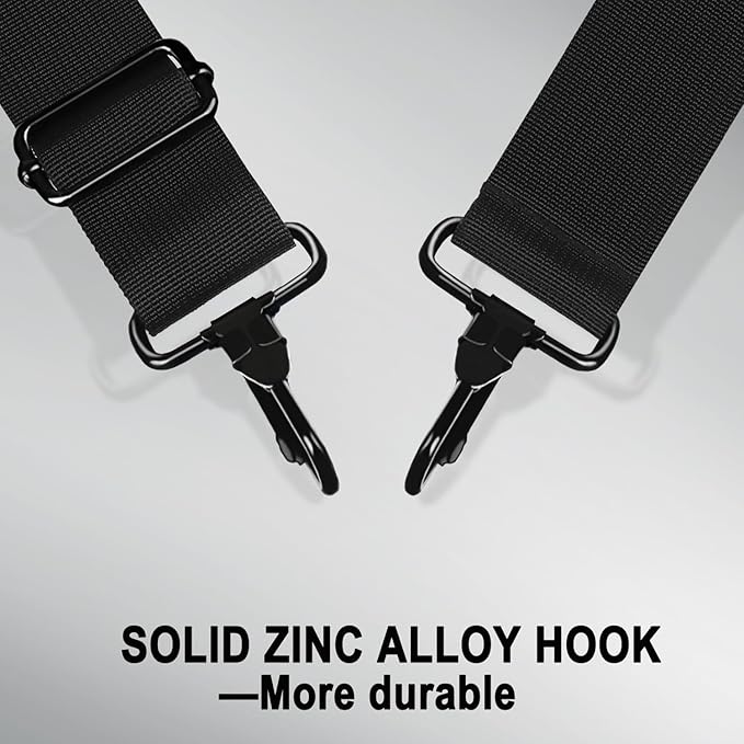 72 inch Shoulder Strap, Universal Replacement Laptop Shoulder Strap with Adjustable Buckles and Metal Hooks for Briefcase Laptop Messenger Bag Crossbody Bag Luggage/Duffel, Black