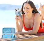 Case for Anker Magnetic Battery 10,000mAh Foldable Wireless Portable Charger, 633/622/621/321 5,000mAh Power Bank (MagGo) Holder, Storage for Baseus Power Delivery -Case Only (Blue, Medium)