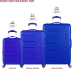 SwissGear 7366 Signature Hardside Expandable Luggage with Spinner Wheels, TSA Lock, Cup-Holder, Cobalt, 3-Piece Set (19/23/27)