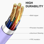 FUPYWP Car iPhone Carplay Cable, Car Charger Cord, USB A to Lightning Cable Fast Charging & Data Transfer for iPhone 14/13/12/11 Pro Max XR XS X 8 7 6 Plus SE Tangle-Free,3ft Purple