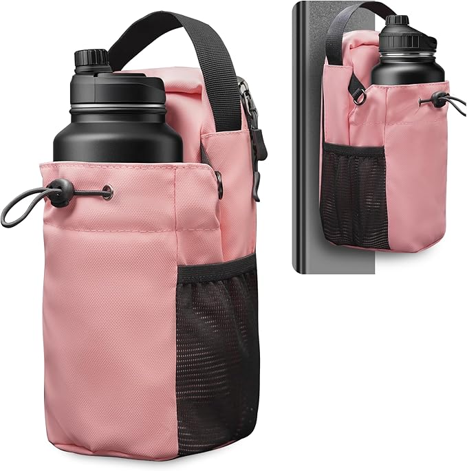 Magnetic Gym Bag for Women and Men, Magnetic Water Bottle Holder with Strap and Phone Pocket