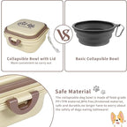 Collapsible Dog Water Bowl, Portable Dog Bowl for Traveling, 2-in-1 Pet Food and Water Feeder - Travel Dog Bowls with Lid for Walking, Traveling, Camping and Hiking
