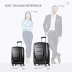 Samsonite Winfield 2 Hardside Expandable Luggage with Spinner Wheels, Brushed Anthracite, 2-Piece Set (20/24)