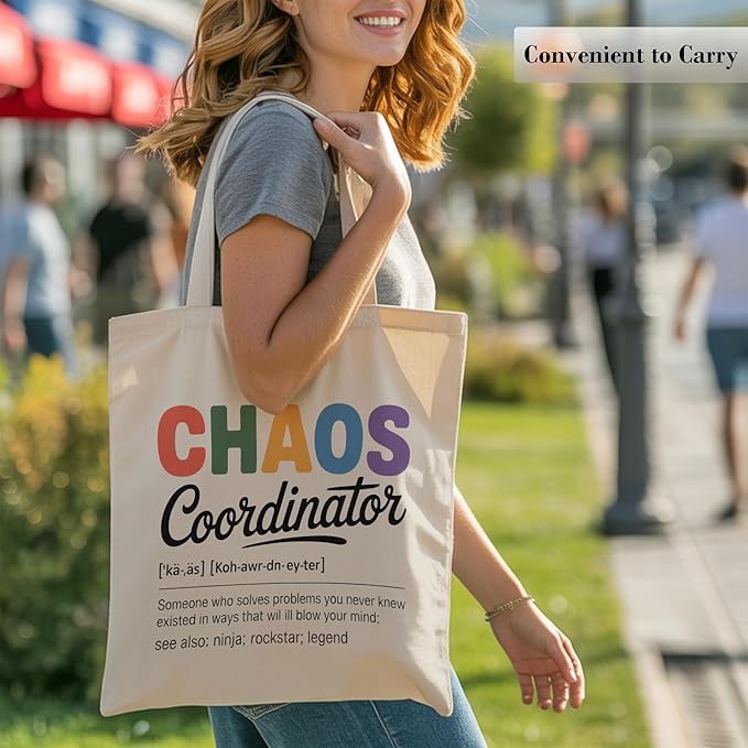 Aesthetic Canvas Tote Bag, Cute Reusable Bags for Women with Inner Pocket