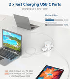 Pop up Outlet for Countertop with PD 20W USB C Fast Charging,3.15" Desk Grommet Power Station,4 Outlets,4 USB,Kitchen Island Pop Up Electrical Outlet, Office Power Supply