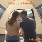 Golabs Pop Up Camping Tent for 2/3/4 Person, 1-Min Setup by Pre-Attached Pole, 4 Side Mesh& Door for View/Airflow, CT2 Instant Canopy Tent with PU1500mm Waterproof, for Outdoor/Camping/Music Festivals
