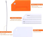 Silicone Luggage Tag with Name ID Card Perfect to Quickly Spot Luggage Suitcase