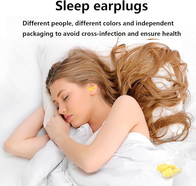 Ear Plugs, 8 Pairs Reusable Earplugs for Sleeping Noise Cancelling Waterproof Noise Reduction Earplugs for Sleeping, Swimming, Snoring, Concerts, Work, Noisy Places
