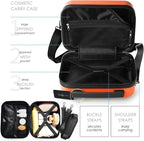 22 Inch Carry On Luggage 22x14x9 Airline Approved, Carry On Suitcase with Wheels, Hard-shell Carry-on Luggage, Orange Small Suitcase, Hardside Luggage Carry On with Cosmetic Carry On Bag