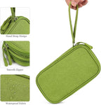 Electronic Organizer Travel Cable Accessories Bag, Electronic Organizer Case, Electronic Accessories Organizer Bag for Power Bank, Charging Cords, Chargers, Mouse, USB Cable, Earphones (Green)