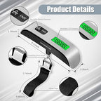 Luggage Scale, 110lbs Portable Digital Luggage Weight Scale, Rubber Pain Suitcase Scales with LCD Display & Temperature for Travel (Sliver)
