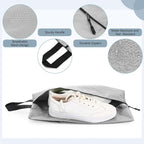 6 Pcs Travel Shoe Bags with Zipper Nylon Portable Waterproof Suitcase Shoe Organizer Packing for Golf(L,Dusty Pink)