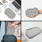 CAAORDKSO Cord Organizer Travel Cable Organizer Bag Tech Electronic Organizer Travel Case, Waterproof Electronic Accessories Pouch Bag for Cable, Cord, Charger, Phone, Power Bank, Earphone(Light Grey)