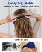 Weighted Blackout Sleep Mask, 3D Contoured Zero Eye Pressure, Lash-Friendly Deep Eye Cups, Adjustable Slide Buckle Strap, Spring Break & Beach Vacation Essential, Summer Travel Sleep Mask (Navy Blue)