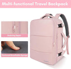 Taygeer Laptop Backpack for Women, Large Travel Backpack with 17.3 inch Laptop Compartment, TSA Friendly 40l Carry On Mochila, Daypack Business Computer Bag for Office Work Travel Essentials, Pink