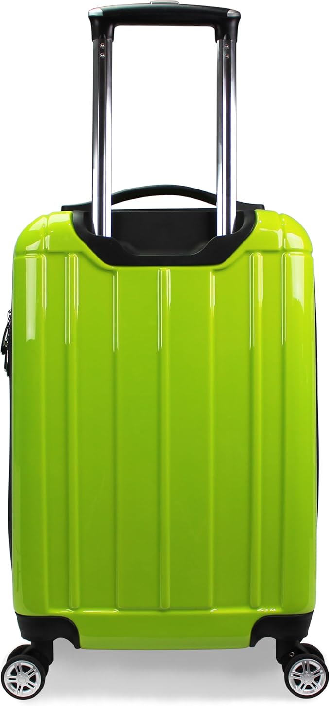 World Traveler VentureX Airline Approved 20-Inch Carry-On Luggage – Lightweight Hardside Polycarbonate Suitcase with Spinner Wheels - Contour Apple Green