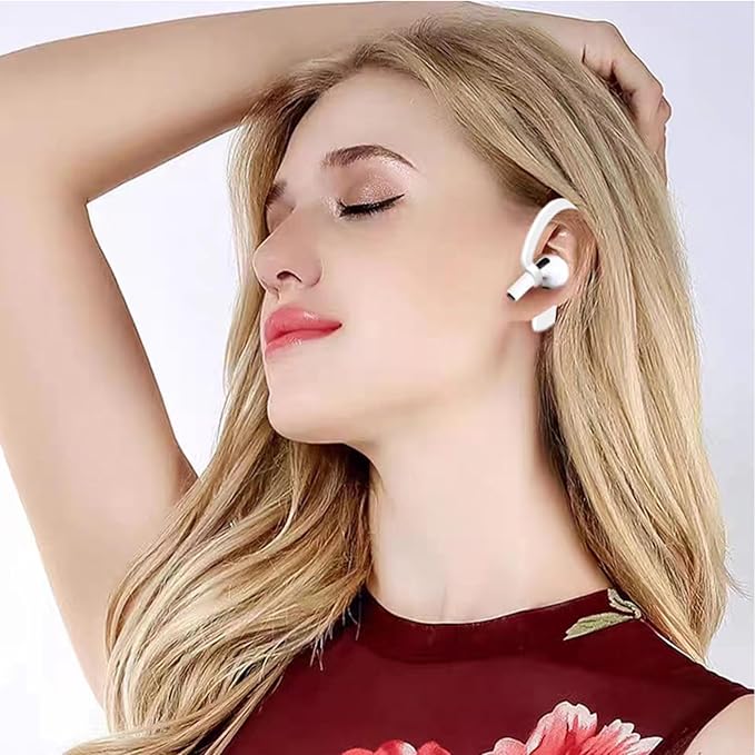 Magnetic Anti-Lost Straps Compatible with AirPods 1st to 4th Generation and AirPods Pro 1st to 4th Generation, with 2 Additional Pairs of Ear Hooks (Black White)