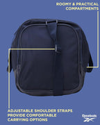 Reebok Duffle Bag - Lightweight Unisex Carry On Gym Bag - Travel and Sports Duffel Bags for Men and Women, Cade - Navy Silver
