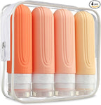 Mrsdry Travel Bottles for Toiletries, Tsa Approved 3oz Travel Size Containers BPA Free Leak Proof Refillable Liquid Silicone Squeezable Travel Accessories for Shampoo Conditioner Lotion (4 Pack)