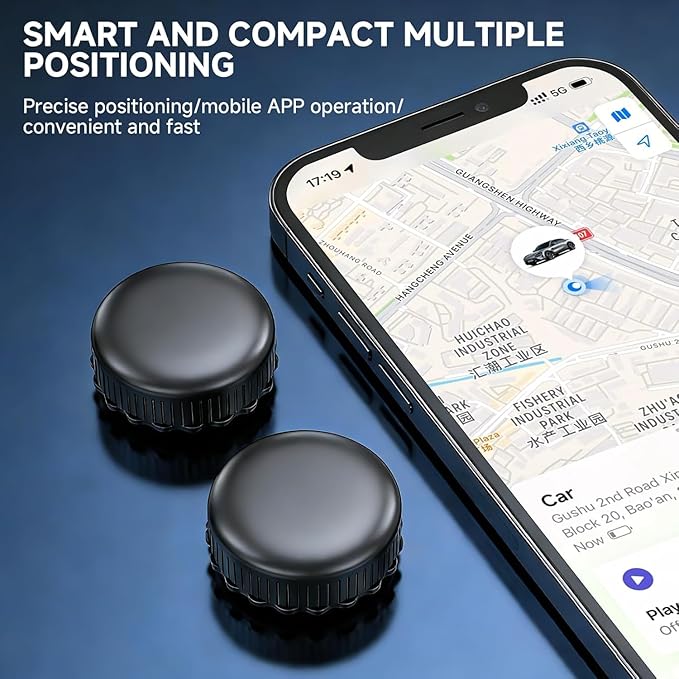Mini GPS Tracker for Vehicles No Monthly Fee,GPS Car Tracker,Strong Magnetic Car Vehicle Tracking Anti-Lost,Real Time Car GPS Tracker Work with iOS and Android Tracker Device for Vehicles